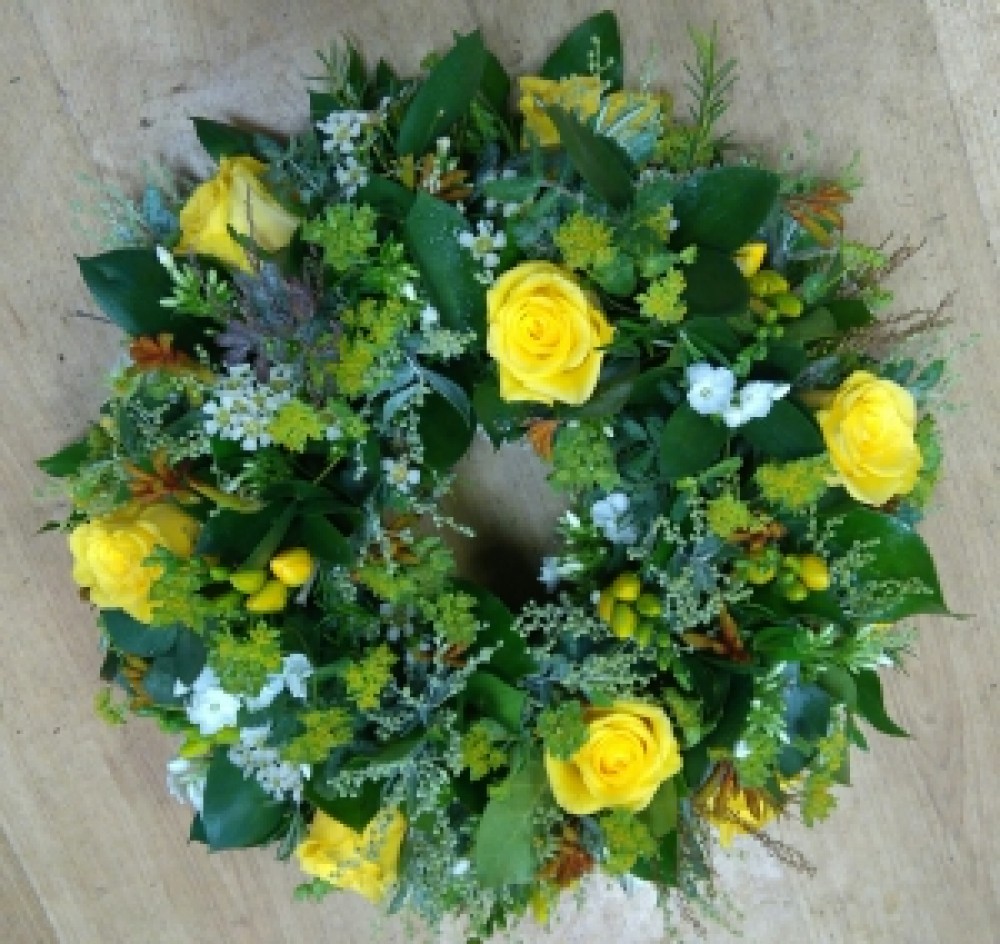 Yellow and green wreath