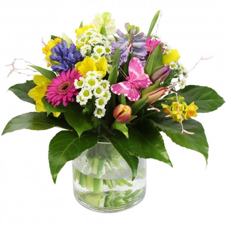 Vase of sesaonal flowers